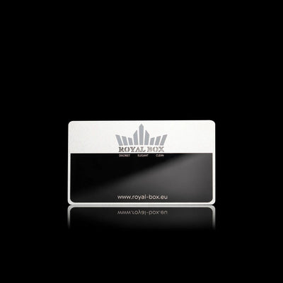 RB Royal Box Portioning Snuffbox Black + 1x leather pouch + 1x  mirror card