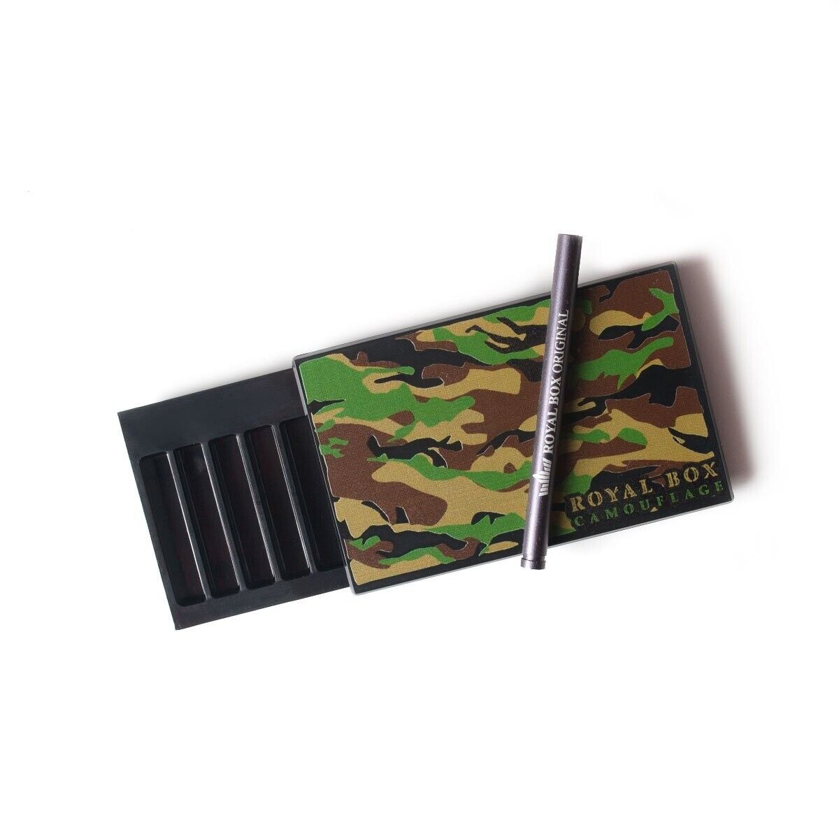 Royal Box Snuff box Camouflage Built In Metal Straw Safe