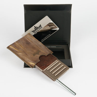 Precise Dosing for Nasal Snuff -Royal Box special edition LIZARD Brown