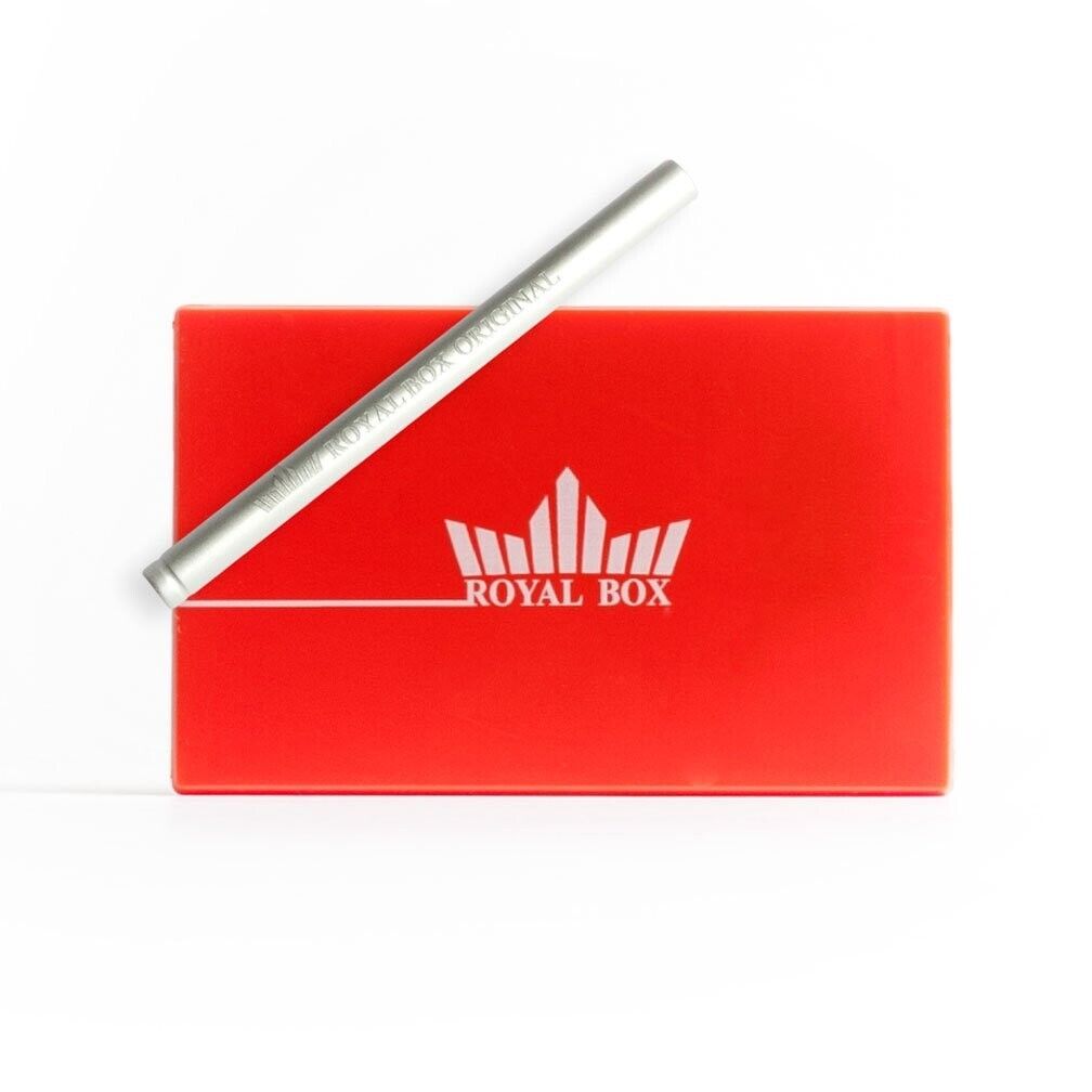 Royal Box Snuff box Vivid Red Built In Metal Straw Safe