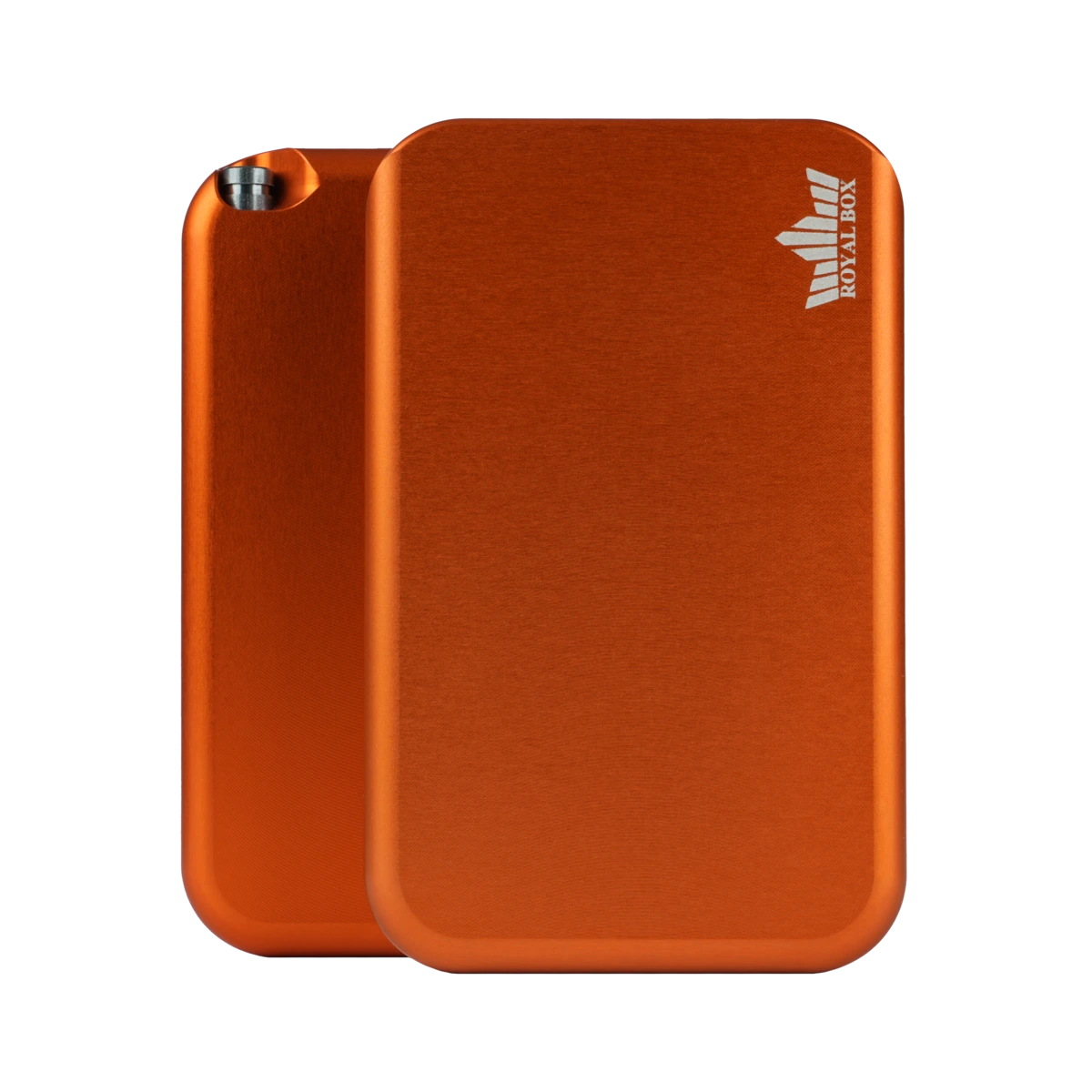 B52 Orange Royal Box: Stylish Metal Snuff Case with Dispenser