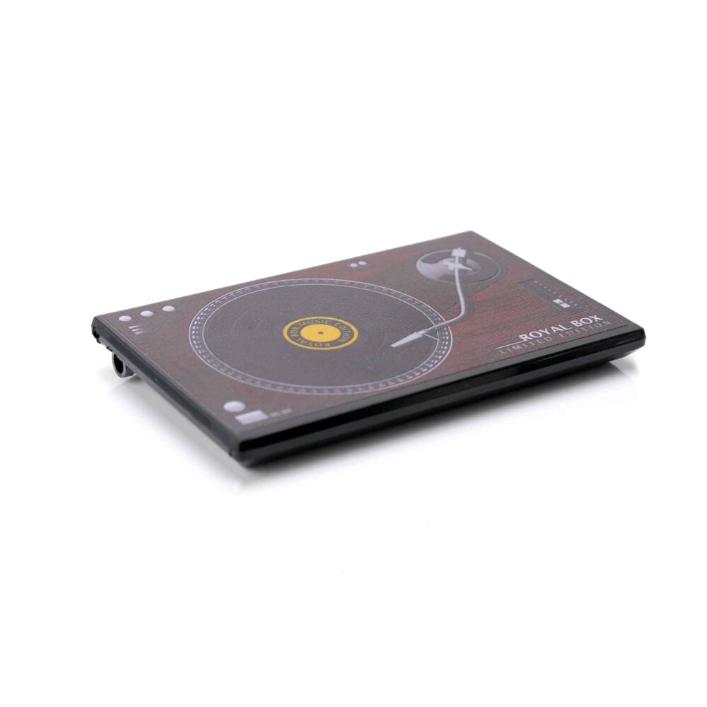 Royal Box Record Player Built In Metal Straw Safe