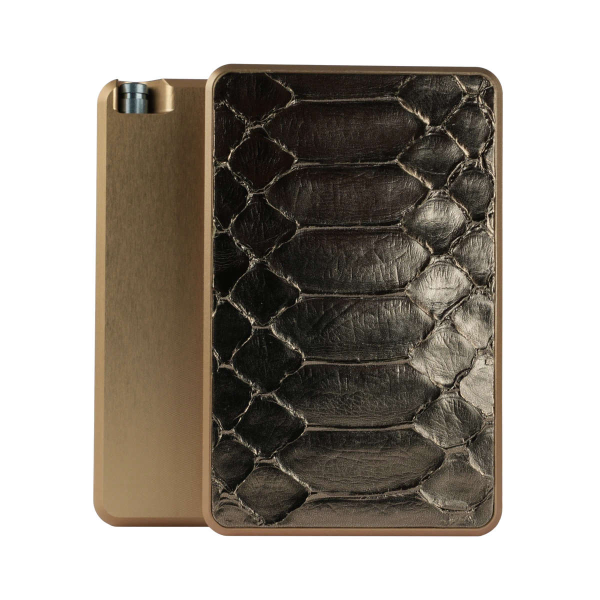 Champagne Python Royal Box – Champagne gold textured snuff box for premium use