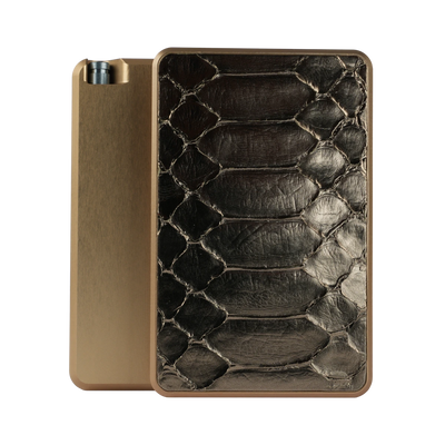 Champagne Python Royal Box – Champagne gold textured snuff box for premium use