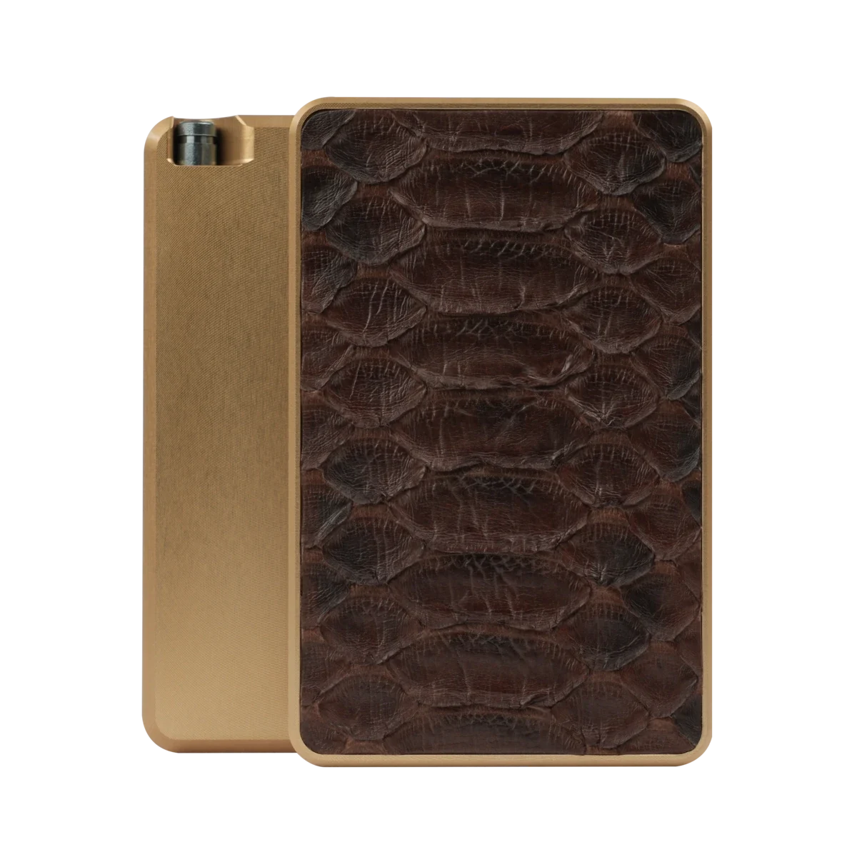 Python Espresso Royal Box – Dark brown snuff box for clubbing and collectors