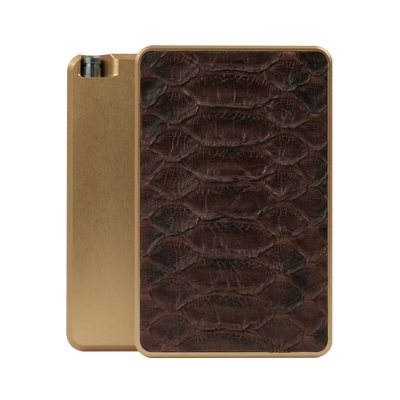 Python Espresso Royal Box – Dark brown snuff box for clubbing and collectors